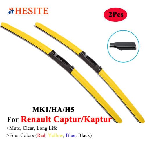 Colorful Windshield Frameless Hybrid Wiper Blades For Renault Captur 2018 2019 2020 Accessories 26"+14" Winter Wipers Red Yellow