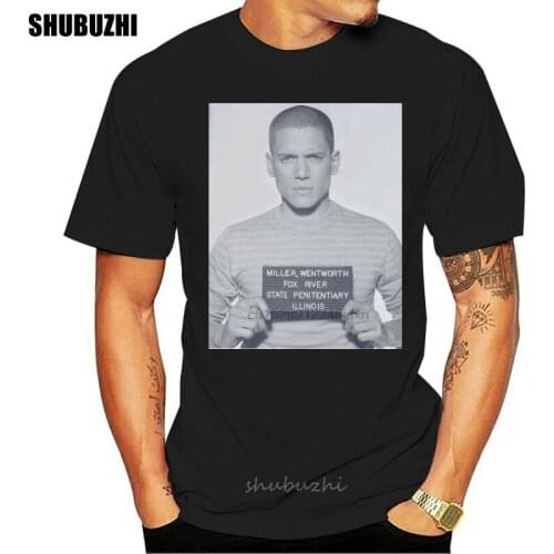 Men T-shirt Prison Break Michael Scofield TV Series Mugshot Men Women Unisex T-shirt fashion t-shirt men cotton brand teeshirt