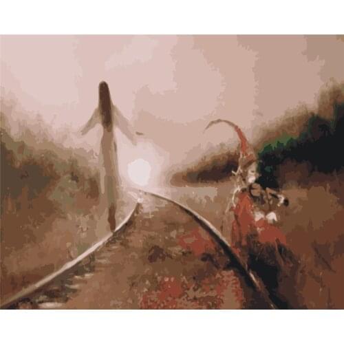 Signorina Hello Oil Painting By Number Set On Canvas 40x50cm No Frame Acrylic Paint For Adults Picture Drawing Color By Numbers