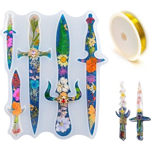 Dagger Resin Molds,Dagger Atham Silicone Molds for Epoxy Resin Epoxy Molds for Keychain, Decoration, Cosplay