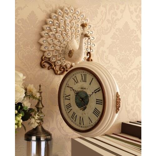 Creative Double-Sided Wall Clock Home 3d Wall Watch Silent Quartz Wall Clock Living Room Decoration