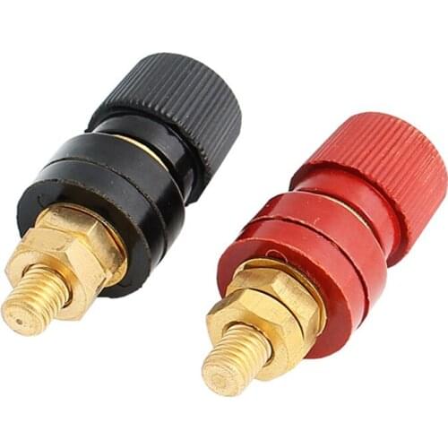 M8 8MM Copper Posts Terminal Binding Post for 5/16'' Stud Cable Connection Extended Jumper Welding Machine Inverter Connector