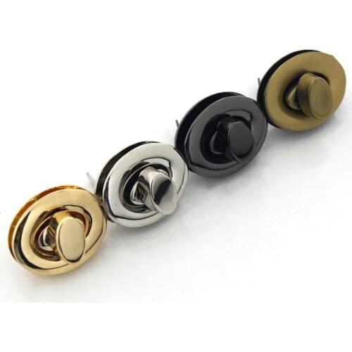 1pcs Metal Turn Lock Oval Fashion Durable Turn Lock For DIY Handbag Bag Purse Luggage Hardware Closure Bag Parts Accessories