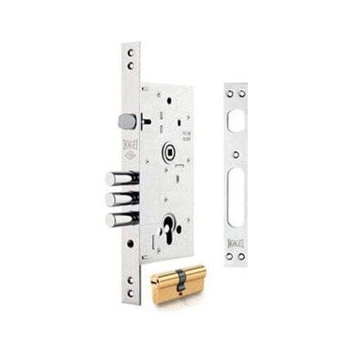 Kale 252R Monoblock Steel Door Lock-Chrome (Sn Satin Cylinder) (1 Pcs)