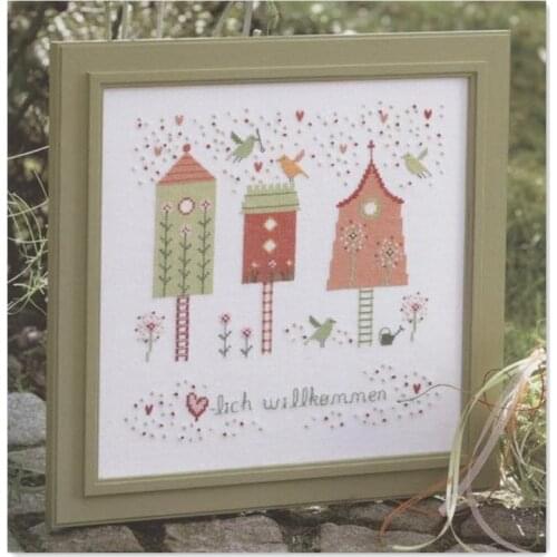 Beautiful homes cross stitch kits flower pattern aida fabric 18ct 14ct 11ct count white canvas cotton thread embroidery