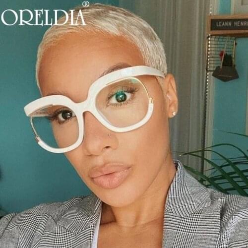 Retro Square Optical Glasses Frames 2021 Women Prescription Glasses Clear Len Anti-blue Light Eyeglasses Spectacle Frame Eyewear