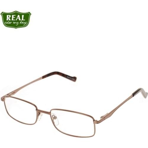 REAL Fashion Metal Business Eyeglasses Full Frame Optical Glasses Frame Prescription Man Vintage Reading Myopia Eyewear