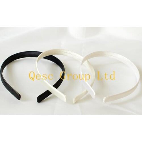 Wholesale NEW 13mm Satin Headband, for Sinamay Fascinators wedding accessories,black,white,ivory
