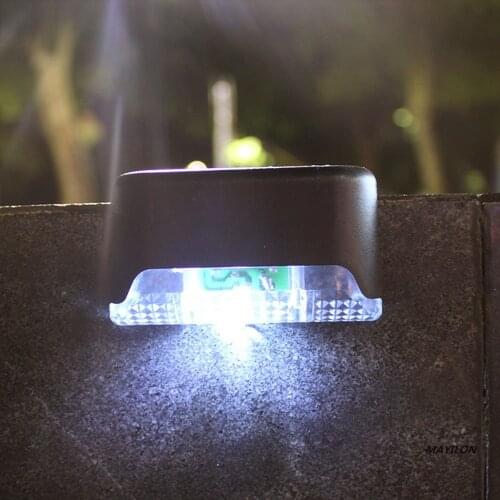Outdoor LED Solar Lamp Path Stair Waterproof Wall Light Garden Landscape Step Stair Deck Lights Balcony Fence Solar Light