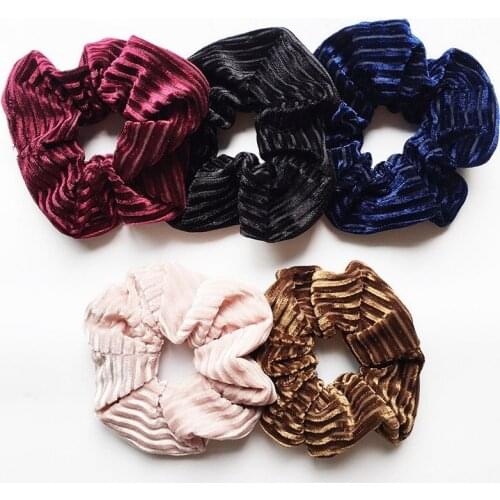 Velvet Scrunchie Women Girls Elastic Hair Rubber Bands Accessories Gum For Women Tie Hair Ring Rope Ponytail Holder 50pcs FJ3356