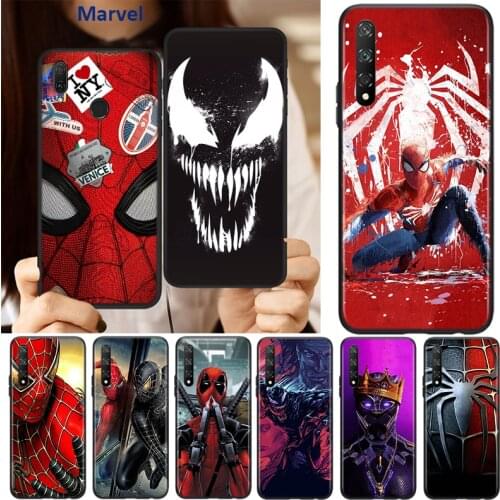 Silicone Cover Marvel Venom Spiderman For Huawei Y9S Y6S Y8S Y9A Y7A Y8P Y7P Y5P Y6P Y7 Y6 Y5 Pro Prime 2020 Phone Case