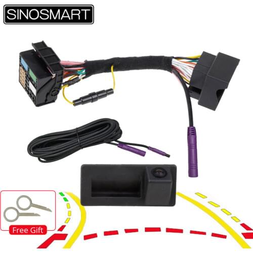 SINOSMART CanBus Reversing Dynamic Trajectory Parking Camera for Skoda Octavia Volkswagen Tiguan 187B 280 MQB PQ Audi A5 Q5 Q2