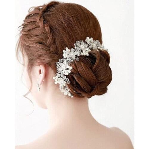 Wedding Women Crowns Boutique Bridal Wedding Flower Hair Comb Hair Pins Bridal Accessories