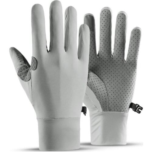Sweat-Absorbent Breathable Ice Silk Cold Feeling Thin UV protection Golf Climbing Cycling Fitness Exercise Gloves