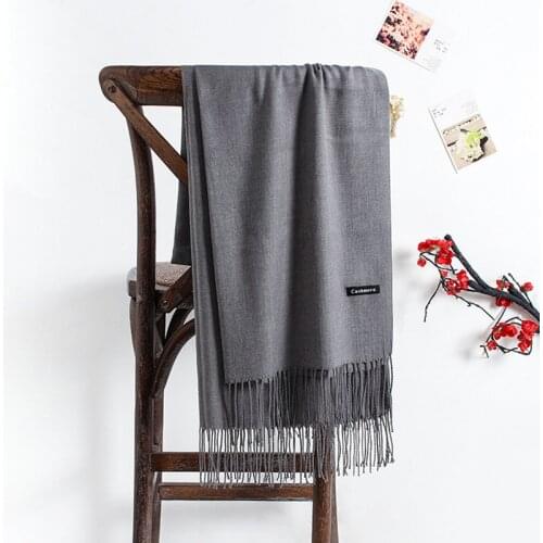 2019 Winter Scarf for Women Solid Cashmere Scarves Warm Soft Shawl Lady Wrap Autumn New pashmina Unisex female Hijab Headband