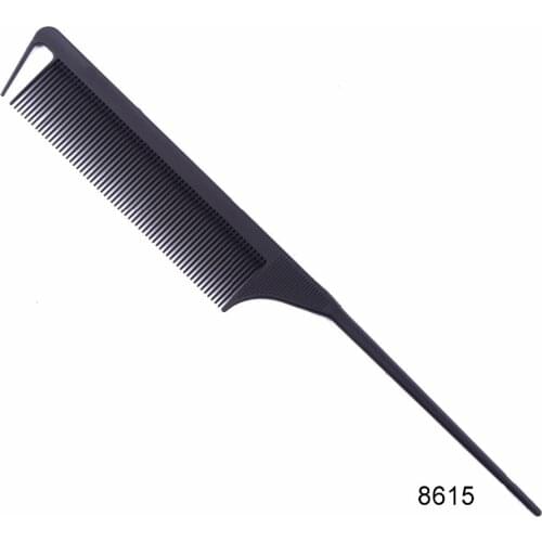 1pc Hot Fashion Black Fine-tooth Comb Plastic Pin Anti-static Hair Style Rat Tail Comb 220x28x4mm Hair Styling Beauty Tools