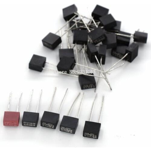 10PCS Fuses 2A 1A 3.15A 4A 5A 6.3A 250V 392 Square Plastic Fuse T2A LCD TV Power Board Commonly Used Fuses Slow Blow Fuse T3.15A