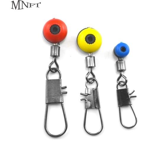 MNFT 25pcs Fishing lure Rolling Swivel with Nice Snap stainless steel fishing Hook Connector Link for Line Connector Split Rings