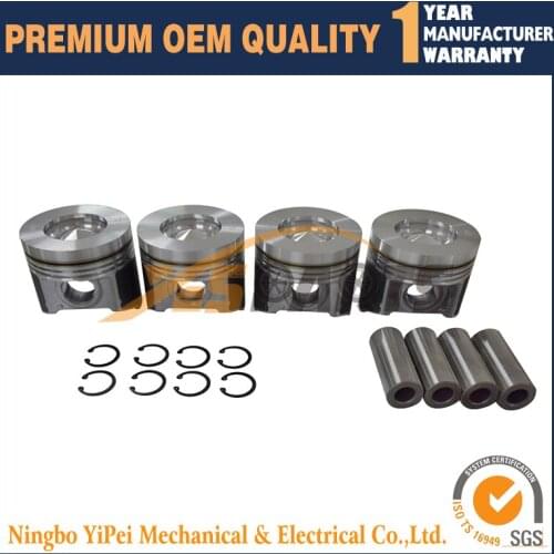 4 set Piston Kit STD For Kubota V3800