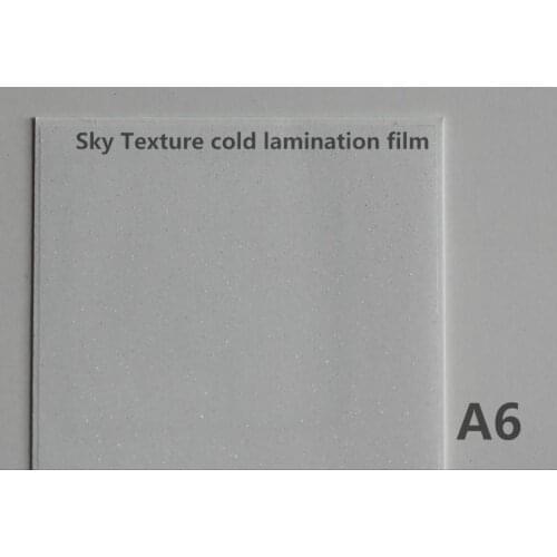 A6 size 0.08mm Transparent PVC Cold Lamination Film for photo with sky cool texture