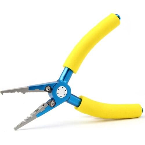 Crazy Shark Aluminum Fishing Pliers Split Ring Cutter Carp Crimping Lead Fish Holder Tackle Hook Remover Goods For Fishing 18cm