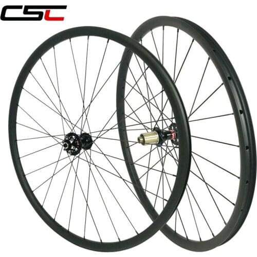 Asymmetry 29inch 30mm Wide Mountain bike carbon wheels 29er MTB bicycle wheelset 22mm Clincher 15mm/12x142mm Thur axle
