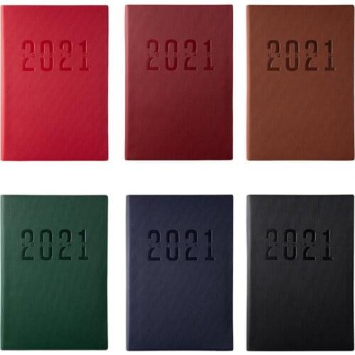 Agenda 2021 Notebook Striped Cover Eco-friendly Paper Travelling Journal Diary Book for Office Business Supplies