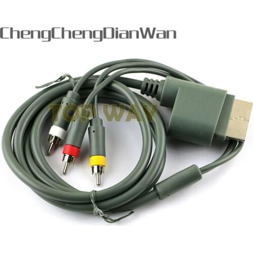 ChengChengDianWan For xbox360 xbox 360 1.8m Plated Composite AV Cable Definition 3 RCA HD TV Audio video cord optical Cable