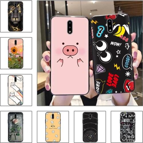 Black Case Soft Phone Case For Nokia 2.3 Fashion Anti-dust TPU Fashion Design For Woman Anti-knock