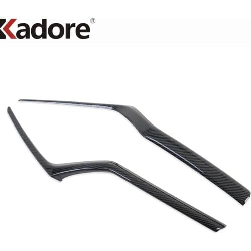 For Honda CRV CR-V 2017 2018 2019 Carbon Fiber Front Grille Grills Cover Trim Decorative Frame Trim Sticker Car Accessories