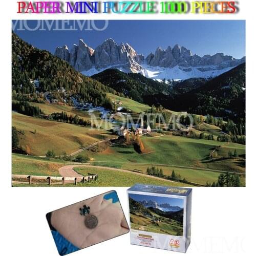 Dolomiti Italy 1000 Pieces Jigsaw Puzzle Paper Mini World Famous Landscape Puzzle 1000 Pieces Adults Puzzles Toys Teens Gifts