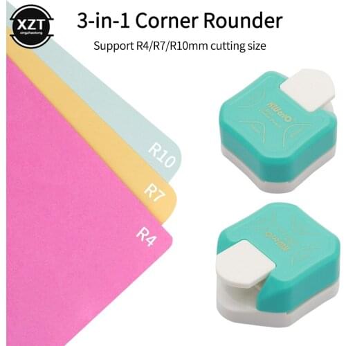 R4 R7 R10 3 In 1 Corner Rounder Paper Punches Border Punch Round Corner Paper Cutter Card Scrapbooking for DIY Handmade Crafts