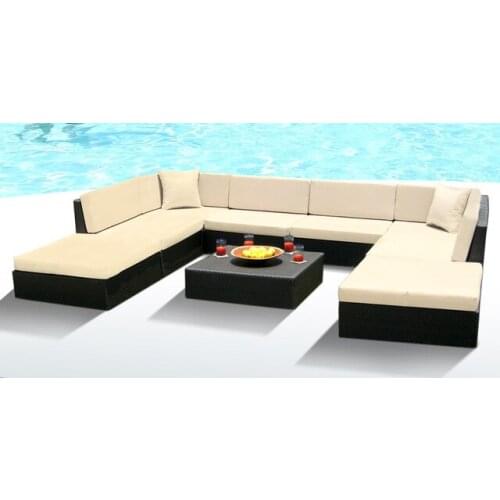 Hot sale synthetic rattan used heb bench garden patio furniture