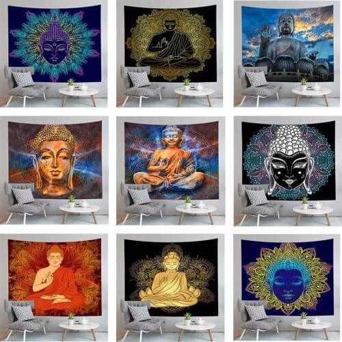 Hot Seller Buddha Home Tapestry For Decoration Mandala Yoga Mat Wall Hanging Blanket Indian Bedspread