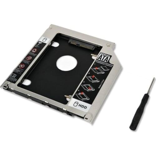 HDD Caddy 2nd SATA 2.5" Hard Disk Drive SSD 9.5mm Enclosure for Apple Macbook Pro Air A1278 A1286 A1297 DVD CD ROM Bay