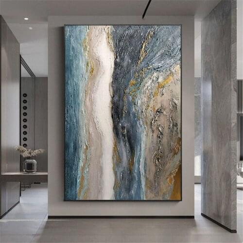 Artist hand-painted high-quality abstract landform oil painting. Modern abstract art painting on canvas for wall decoration home