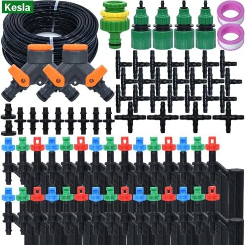 KESLA 5-50M Micro Spray Kits 90 180 360 Degrees Misting Nozzle on Stake Garden Drip Irrigation System Cooling Set for 4/7mm Hose