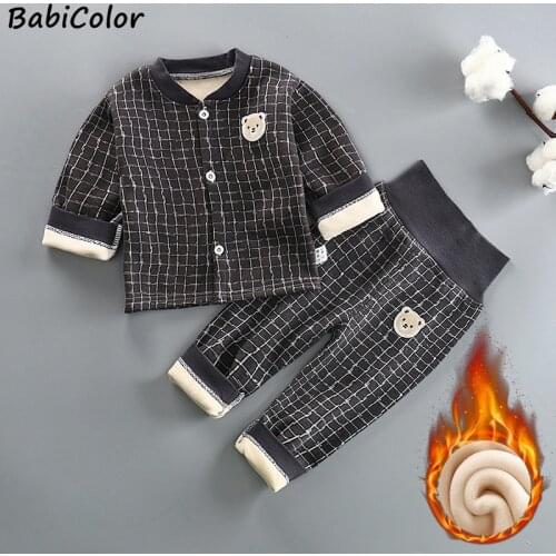 0-2year Baby Clothes Set Winter Cotton Newborn Baby Boys Girls Clothes 2PCS Baby Pajamas Unisex Kids Clothing Sets
