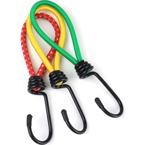 Latex Outdoor Camping Tent Highly Elastic Rope Clip Fixed Ratchet Cord Tie Hook Packing Straps Drawstring Camping Accessories