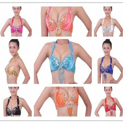 2019 Hot Selling New Women Cheap Belly Dance Costume Bra Top for Sale Various Colors Belly Dance Performace Clothes Top Sexy