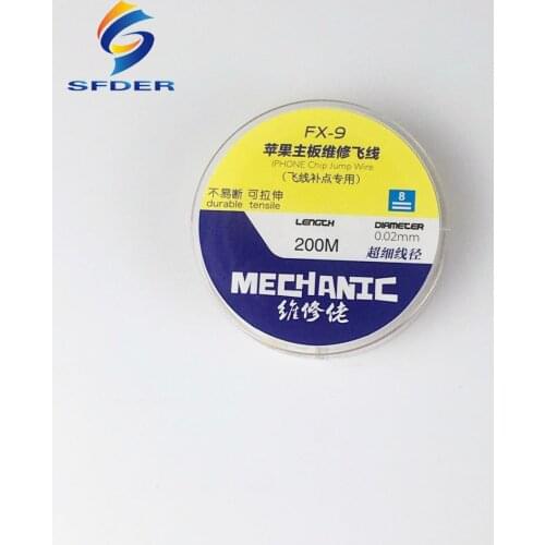 MECHANIC FX-9 200M Mobile Phone Motherboard Maintenance Fly line PCB Board Repairing Link Wire 0.02mm Pure Copper Wire
