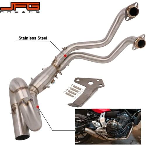 Motorcycle Stainless Steel Modified Slip On Muffler Exhaust Full System Pipe For YAMAHA MT07 MT-07 2014-2018 FZ07 FZ-07 15-18