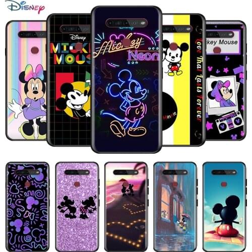 Disney Cartoon Fashion Minnie Mickey Mouse For LG K92 K71 K62 K61 K52 K51S K50S K42 K41S K40S K31 K30 K22 Soft Black Phone Case