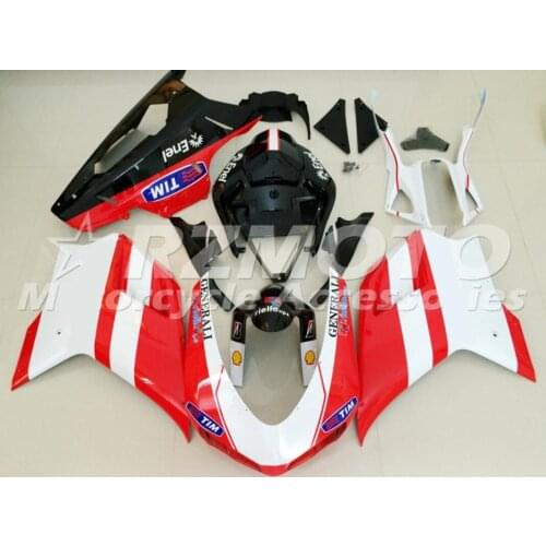 New ABS Motorcycle Fairing kit Fit For Ducati 848 evo 1098 1198 2007 2008 2009 2010 2011 2012 Bodywork Set Red White Black