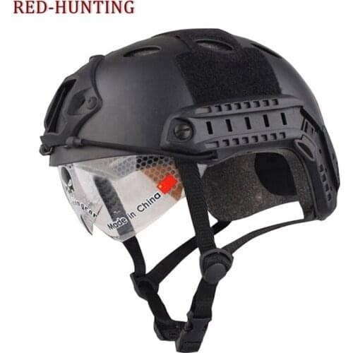 New War Game Gear Helmet with Wing Glass Goggles Protective Fast Helmet Men Tactical Helmet Fast Jumping Protective Helmet