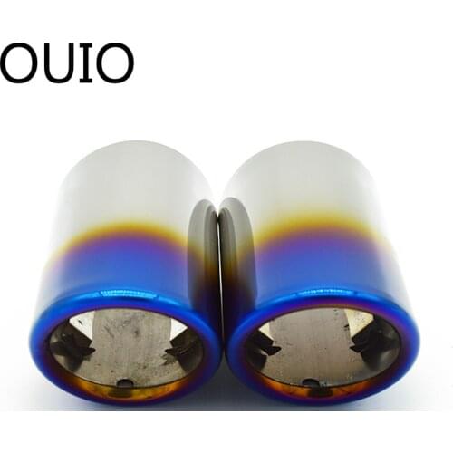 OUIO 2pcs Car Exhaust Muffler Tips Pipe Auto Accessories For BMW E90 E92 325 328i 3 Series 2006 2007 2008 2009 2010 3-Series