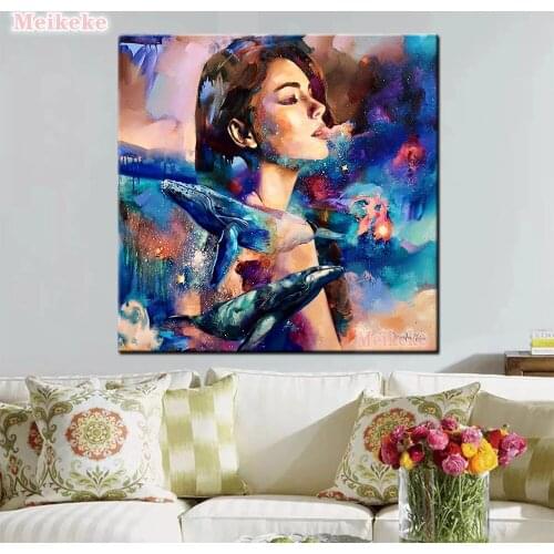 Full Square Diamond Painting Abstract Woman 5D DIY Diamond Embroidery Portrait Home Decor Diamond Art