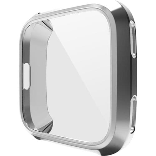 For Fitbit Versa/Fitbit Versa SE TPU All-inclusive Anti-fall Case Screen Protector Protective Cover Shell