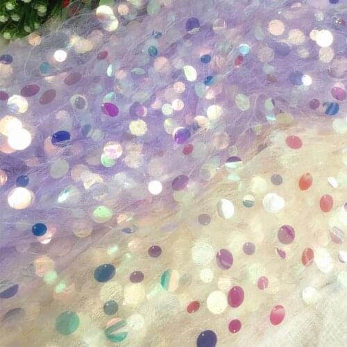 Super fairy childrens beautiful sequins sequin mesh fabric for dress clothing childrens clothing sequin fabric
