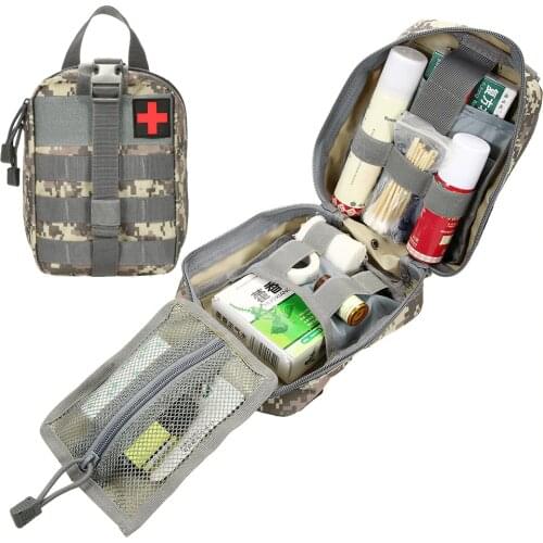 Tactical Rip-Away EMT Pouch Molle Pouch Waist Pack Medical First Aid Kit Utility Pouch for Hunting Military Camping Climbing